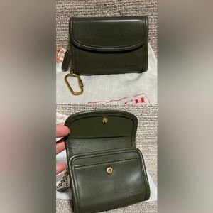 Vintage Coach Green Multifunction Wallet #7219
